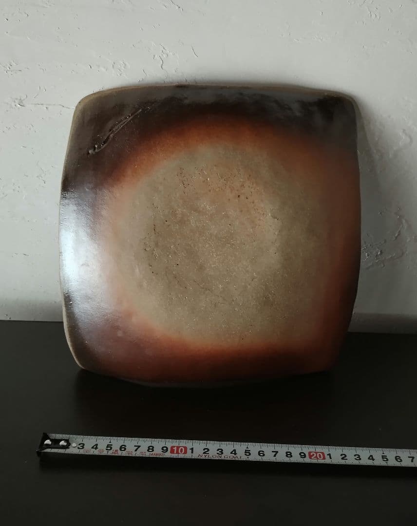 備前焼　角皿　大皿　在銘