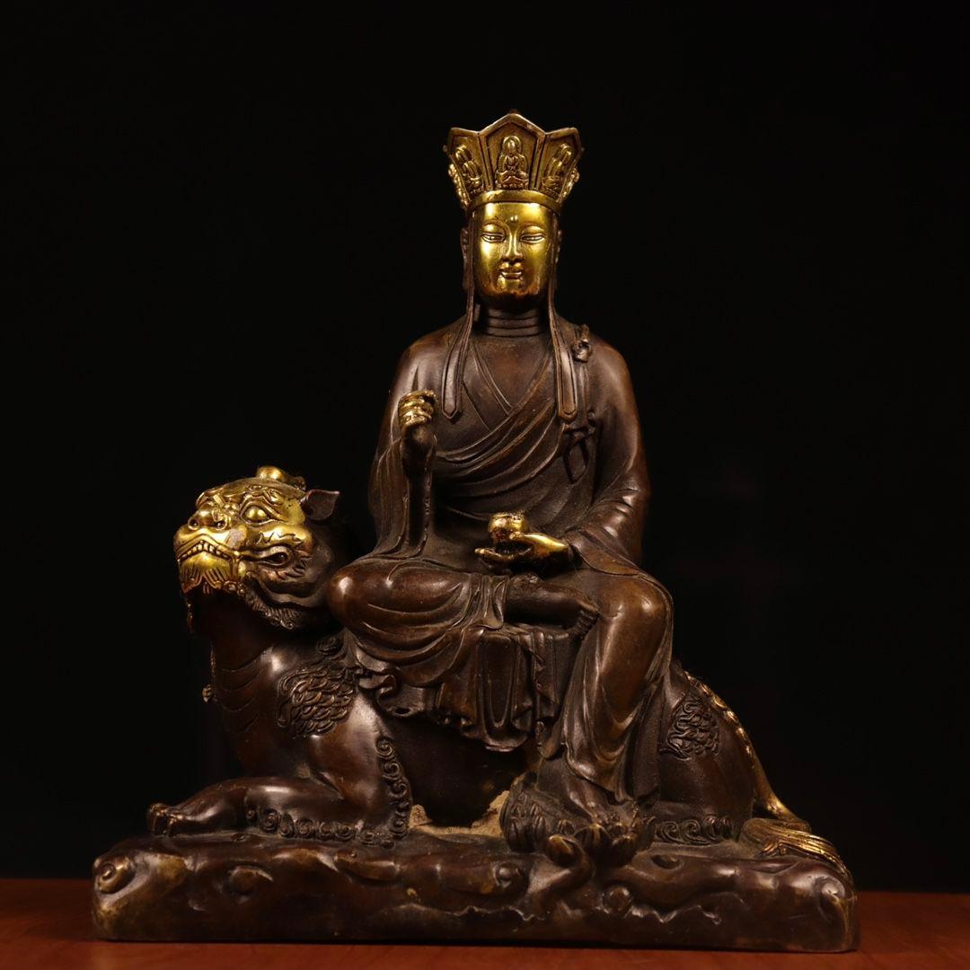 仏教美術 九華山地蔵王仏像 銅製 仏像 彫刻 置物 開運 風水