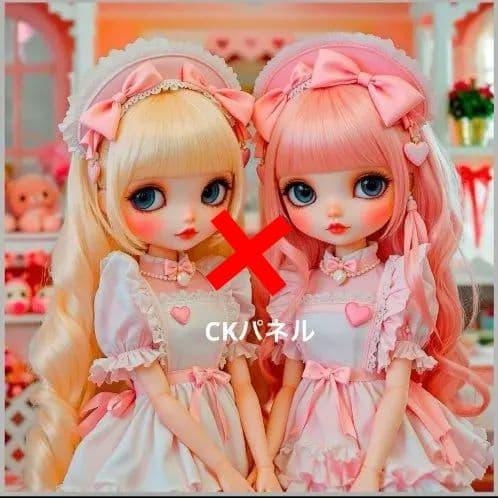 激レア女の子とねこパネル生地　ハンドメイド