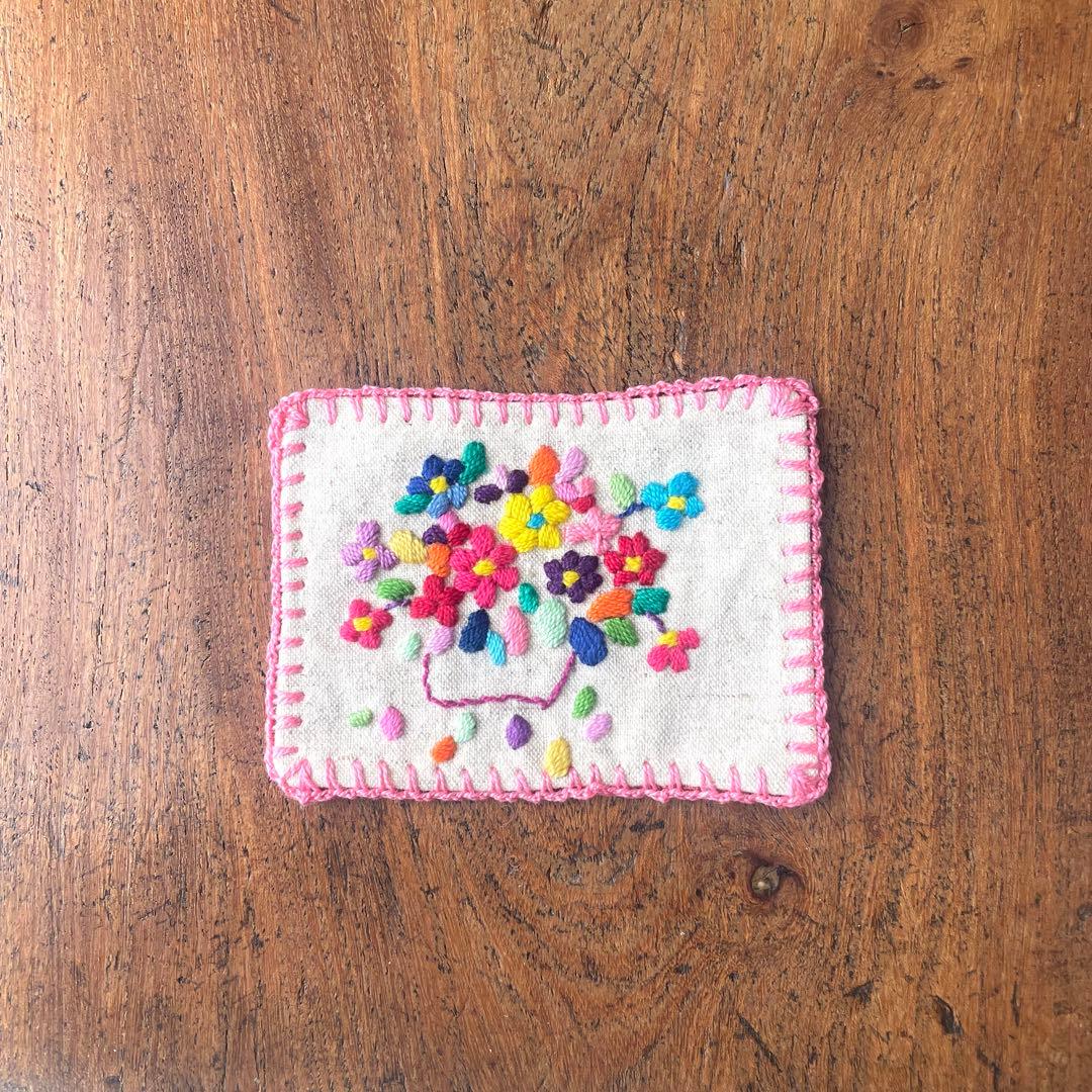 【 La Renaissance 】色彩記憶 刺し子マット手編みポーチ 記録写真